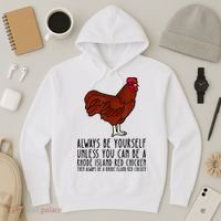 Be Yourself Always And Be A Rhode Island Red Chicken Hoodie thumb 3