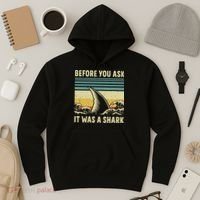 Before Your Ask It Was A Shark Funny Amputation Surgery Hoodie thumb 3