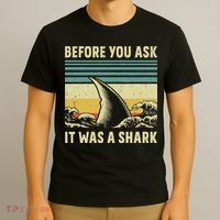 Before Your Ask It Was A Shark Funny Amputation Surgery T-Shirt thumb 3