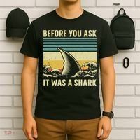 Before Your Ask It Was A Shark Funny Amputation Surgery T-Shirt thumb 6