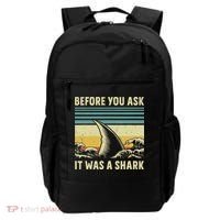 Before Your Ask It Was A Shark Funny Amputation Surgery Backpack thumb 0