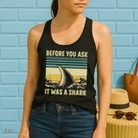 Before Your Ask It Was A Shark Funny Amputation Surgery Women's Tank Top thumb 2