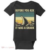 Before Your Ask It Was A Shark Funny Amputation Surgery Baby Bodysuit thumb 0