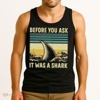 Before Your Ask It Was A Shark Funny Amputation Surgery Tank Top thumb 3
