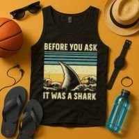 Before Your Ask It Was A Shark Funny Amputation Surgery Tank Top thumb 4