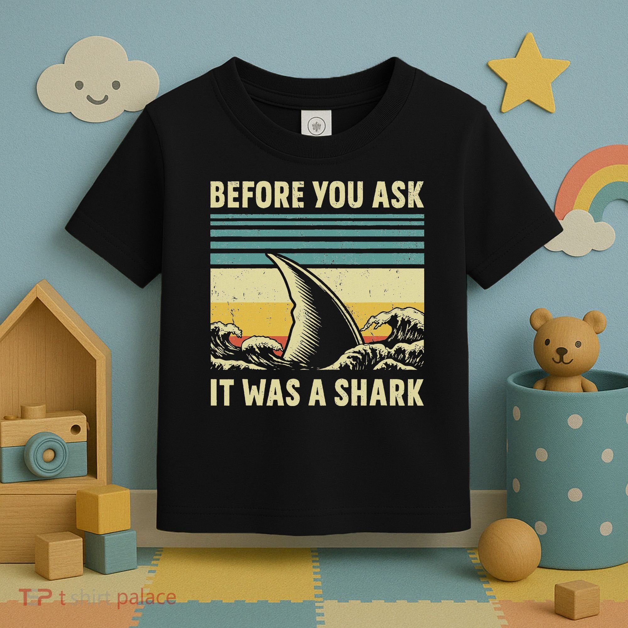 Before Your Ask It Was A Shark Funny Amputation Surgery Toddler T-Shirt