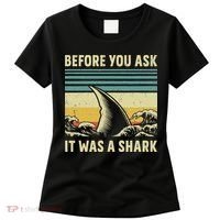 Before Your Ask It Was A Shark Funny Amputation Surgery Women's T-Shirt thumb 0