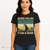 Before Your Ask It Was A Shark Funny Amputation Surgery Women's T-Shirt thumb 4