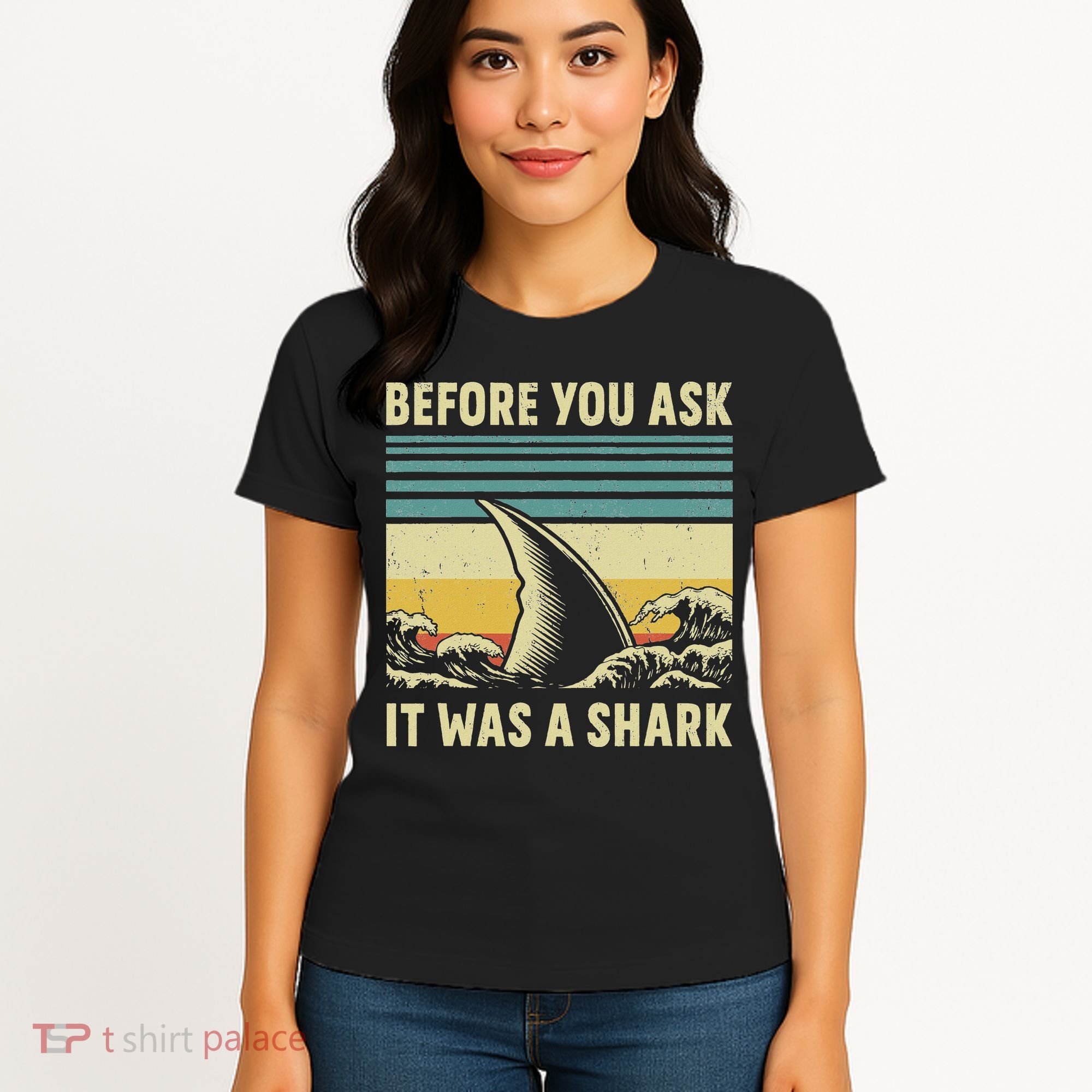 Before Your Ask It Was A Shark Funny Amputation Surgery Women's T-Shirt
