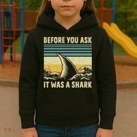 Before Your Ask It Was A Shark Funny Amputation Surgery Kids Hoodie thumb 3