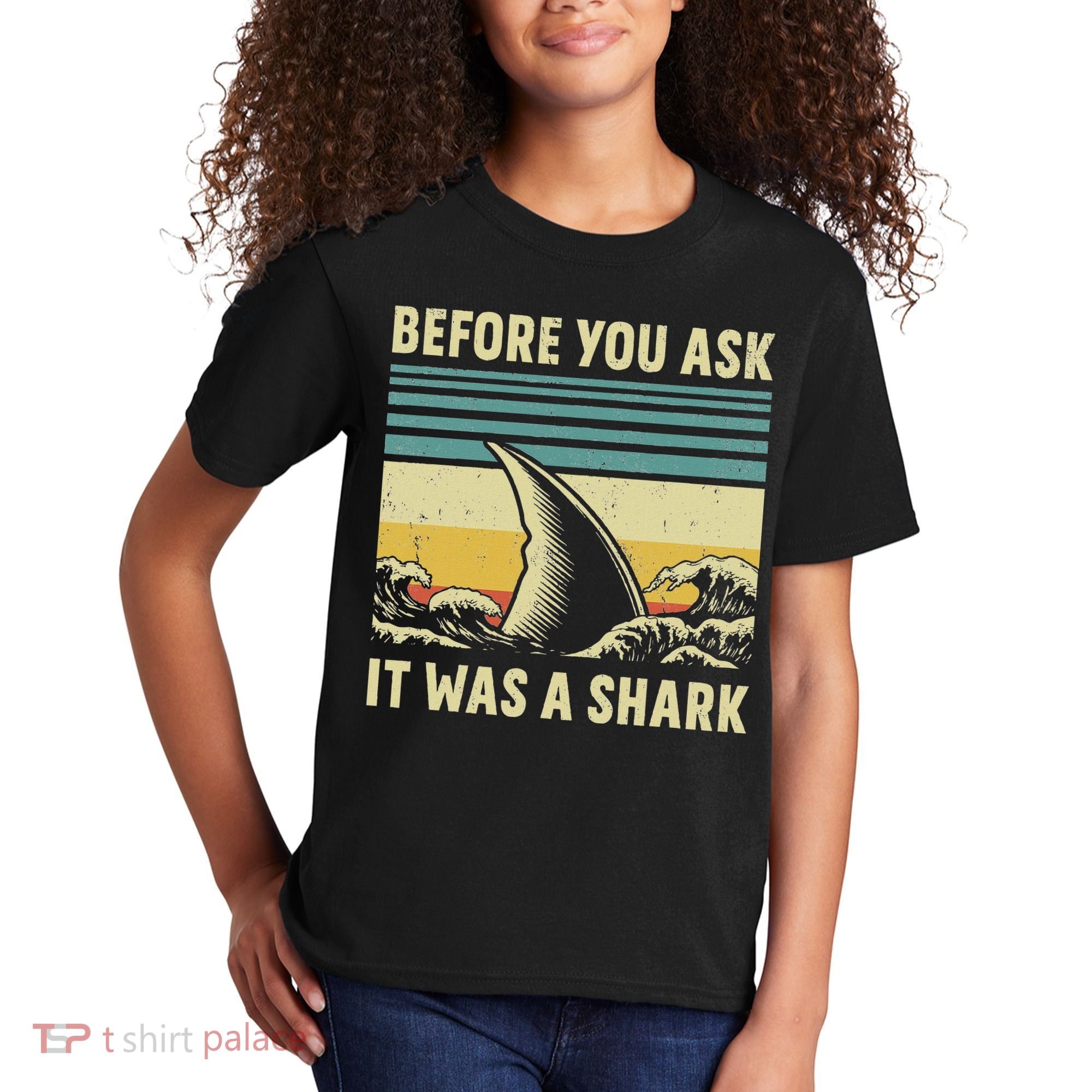 Before Your Ask It Was A Shark Funny Amputation Surgery Kids T-Shirt