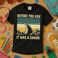Before Your Ask It Was A Shark Funny Amputation Surgery Kids T-Shirt thumb 3