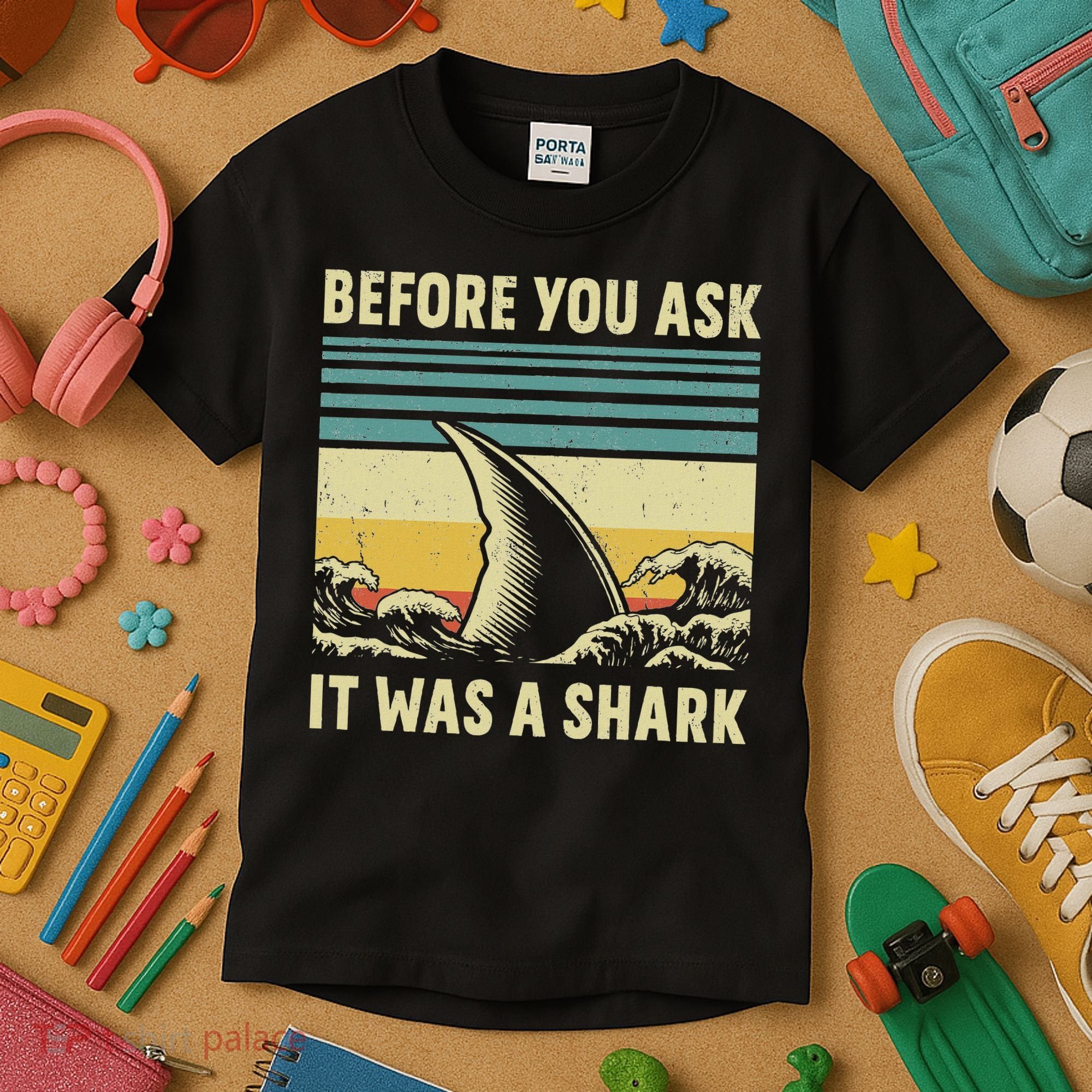 Before Your Ask It Was A Shark Funny Amputation Surgery Kids T-Shirt