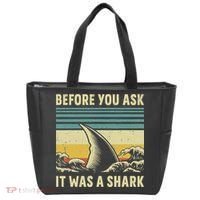Before Your Ask It Was A Shark Funny Amputation Surgery Tote Bag thumb 0