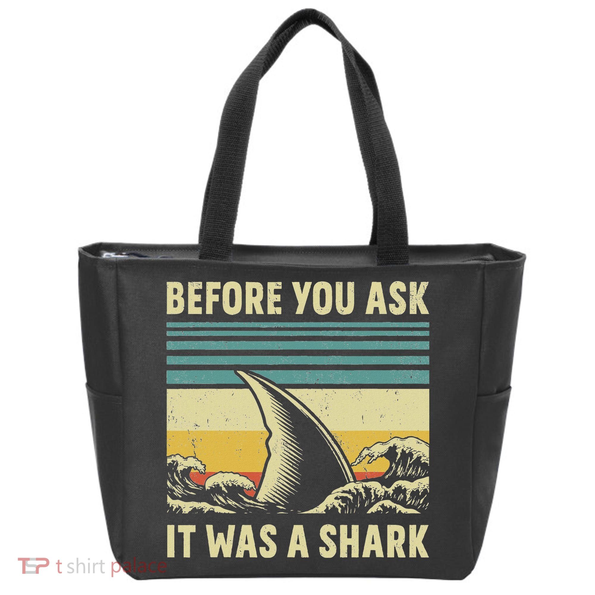 Before Your Ask It Was A Shark Funny Amputation Surgery Tote Bag