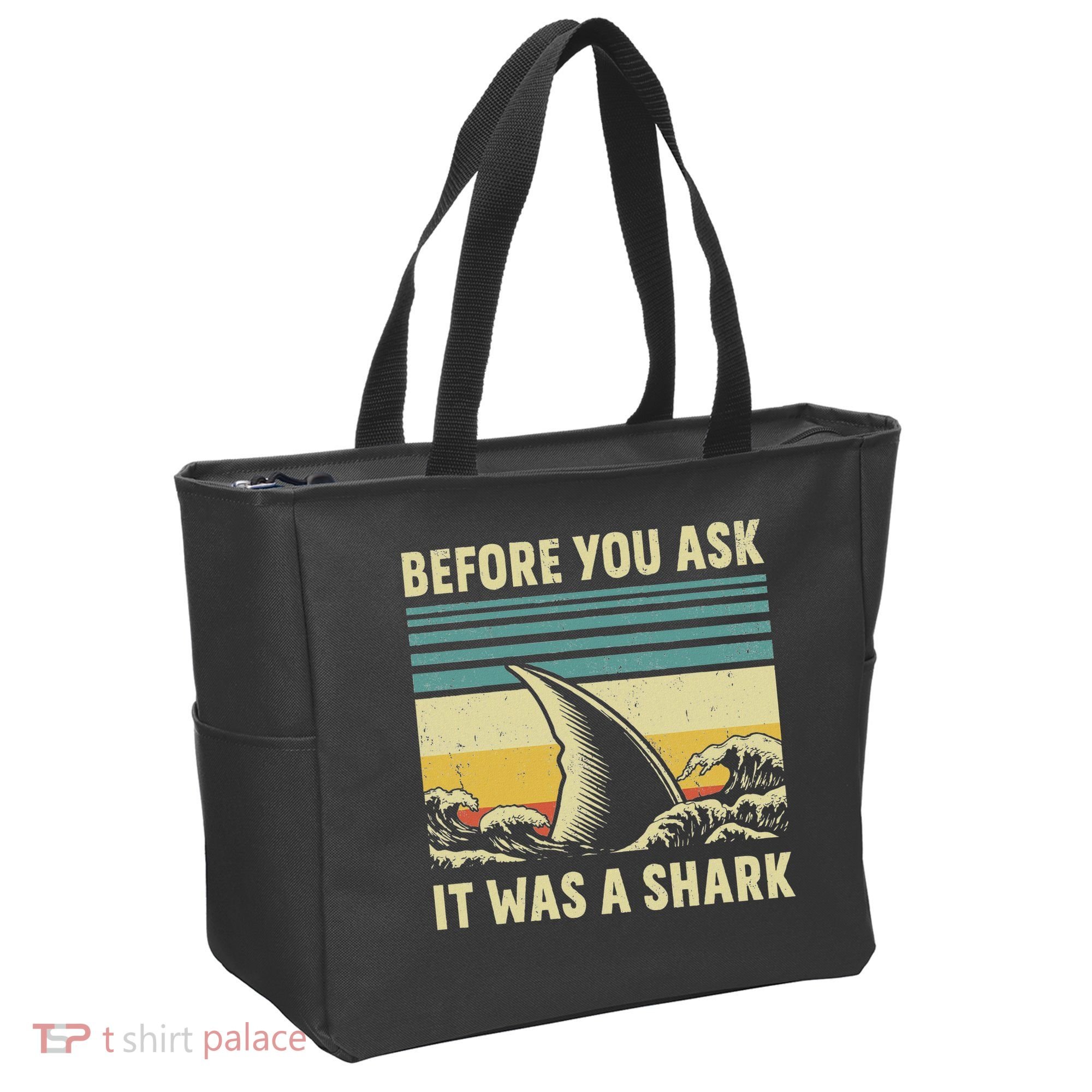 Before Your Ask It Was A Shark Funny Amputation Surgery Tote Bag