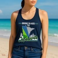 Bring Ya Ass To Minnesota Basketball Sports Fan Women's Tank Top thumb 2