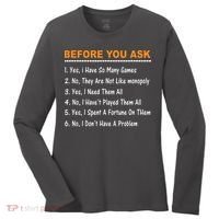 Before You Ask Yes I Have So Many Games Funny Board Game Women's Long Sleeve Shirt thumb 0