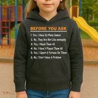Before You Ask Yes I Have So Many Games Funny Board Game Kids Hoodie thumb 3