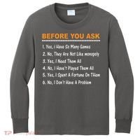 Before You Ask Yes I Have So Many Games Funny Board Game Kids Long Sleeve Shirt thumb 0