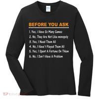 Before You Ask Yes I Have So Many Games Funny Board Game Women's Long Sleeve Shirt thumb 0