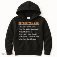 Before You Ask Yes I Have So Many Games Funny Board Game Kids Hoodie thumb 0