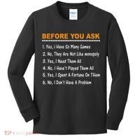 Before You Ask Yes I Have So Many Games Funny Board Game Kids Long Sleeve Shirt thumb 0