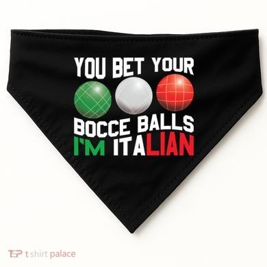 Bet Your Bocce Ball Gift USA-Made Doggie Bandana