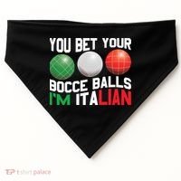 Bet Your Bocce Ball Gift USA-Made Doggie Bandana thumb 0