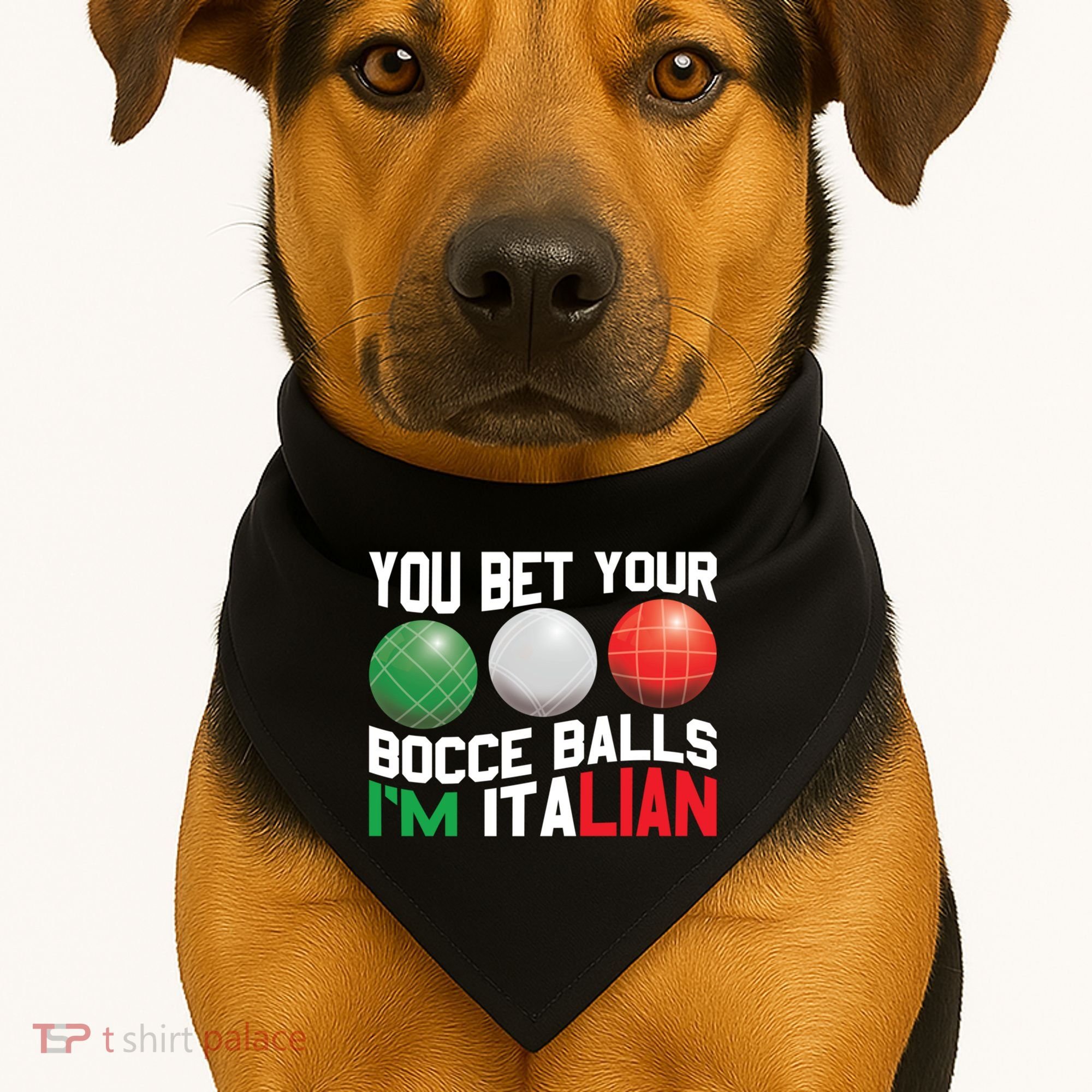 Bet Your Bocce Ball Gift USA-Made Doggie Bandana