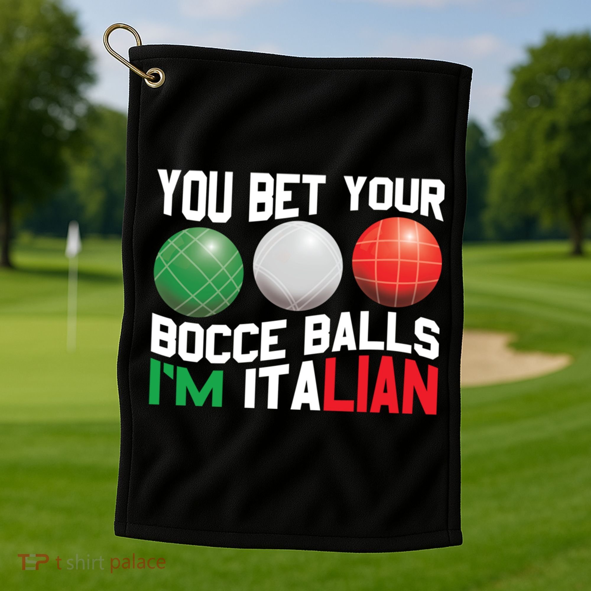Bet Your Bocce Ball Gift Golf Towel