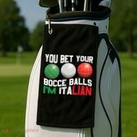 Bet Your Bocce Ball Gift Golf Towel thumb 2