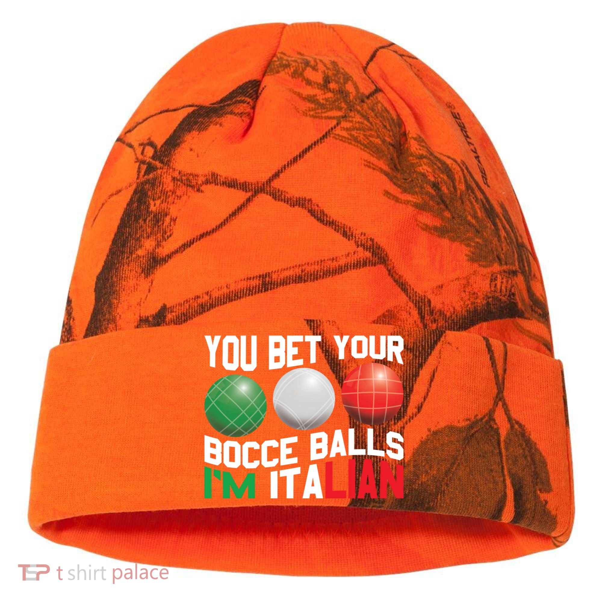 Bet Your Bocce Ball Gift Kati Licensed 12" Camo Cuffed Beanie