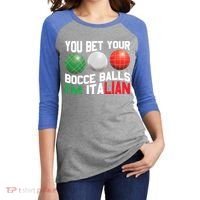 Bet Your Bocce Ball Gift Women's Tri-Blend 3/4-Sleeve Raglan Shirt thumb 2