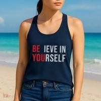 Be You Believe In Yourself Positive Quote Affirmation Women's Tank Top thumb 2