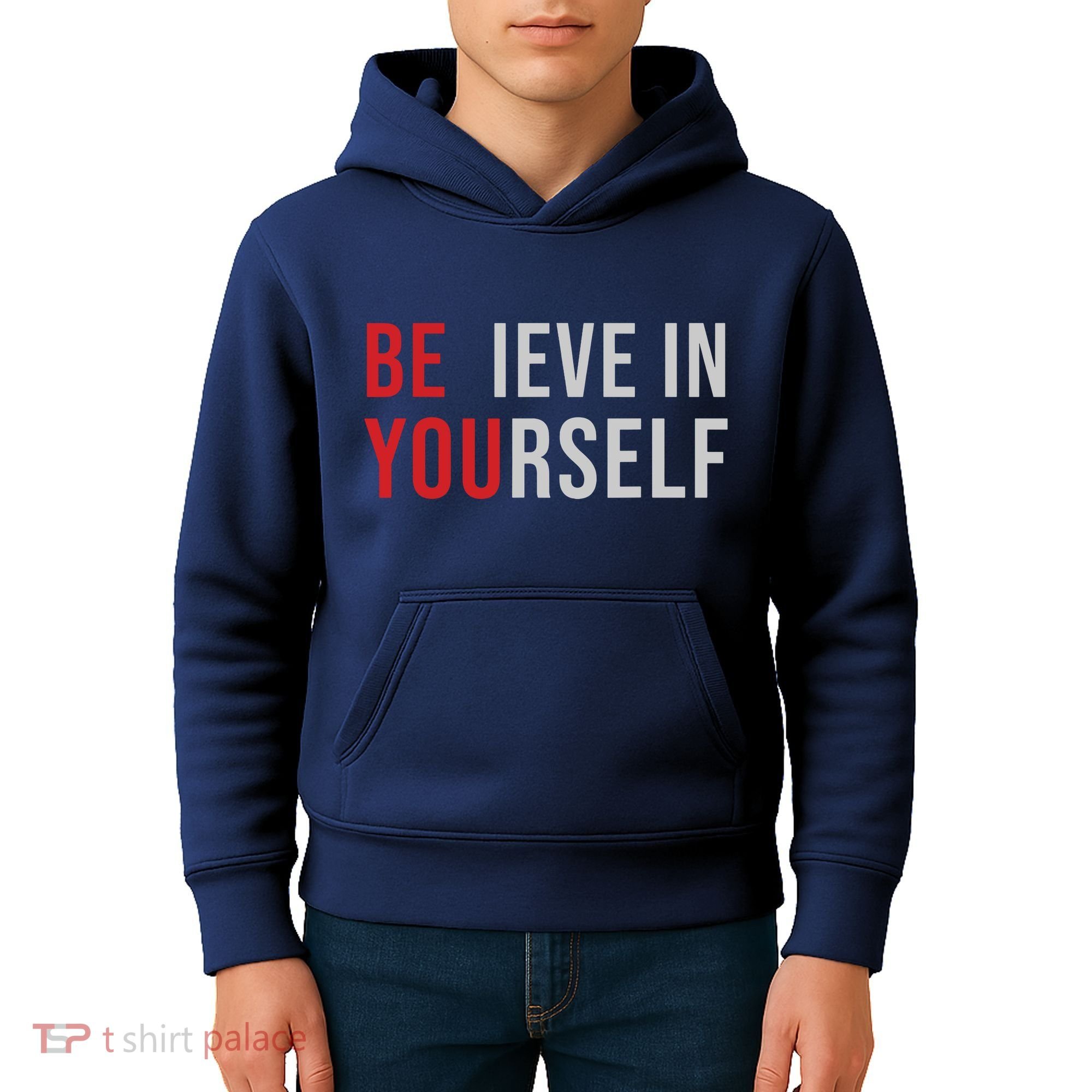 Be You Believe In Yourself Positive Quote Affirmation Kids Hoodie