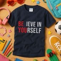 Be You Believe In Yourself Positive Quote Affirmation Kids T-Shirt thumb 3