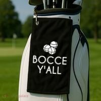 Bocce YAll Bocce Ball Player Bocce Ball Gift Golf Towel thumb 2
