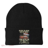Before You Break Into My House Jesus Gun Rights On Back Beanie thumb 0