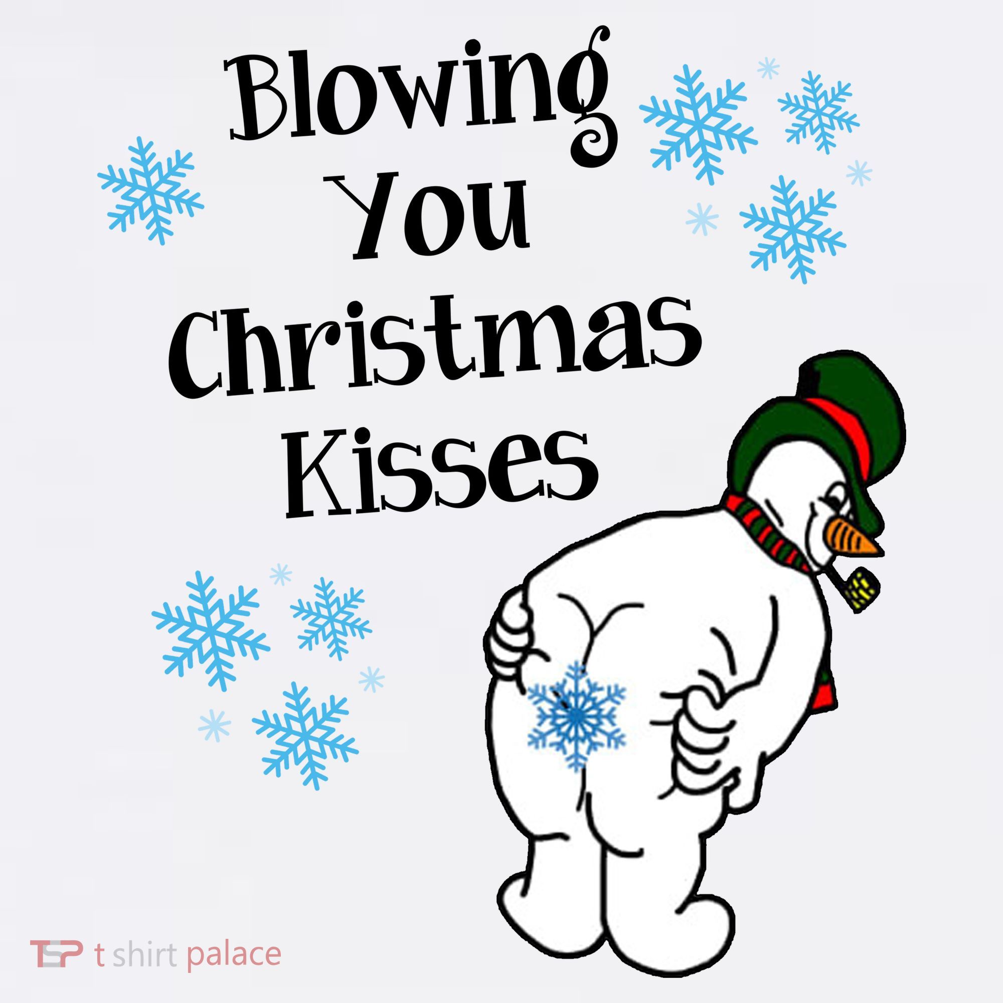Blowing You Christmas Kisses Funny Snowman Women's Hoodie