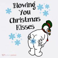 Blowing You Christmas Kisses Funny Snowman Women's Tank Top thumb 5