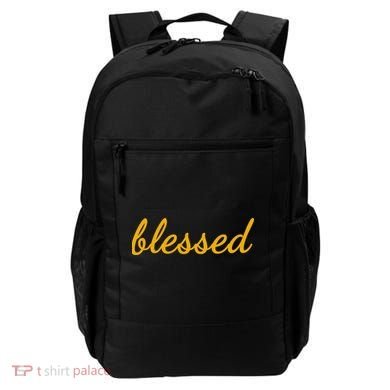 Blessed Yellow Christian Backpack
