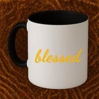 Blessed Yellow Christian Coffee Mug thumb 2