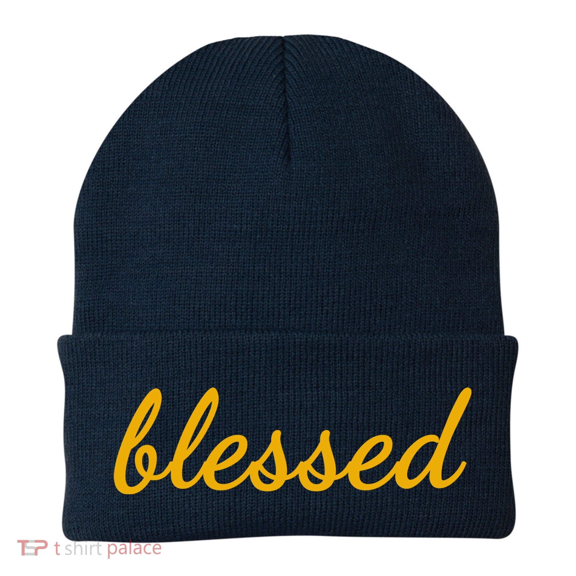 Blessed Yellow Christian Beanie