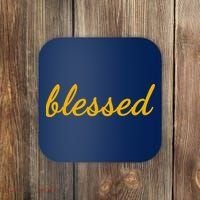 Blessed Yellow Christian Coaster thumb 0