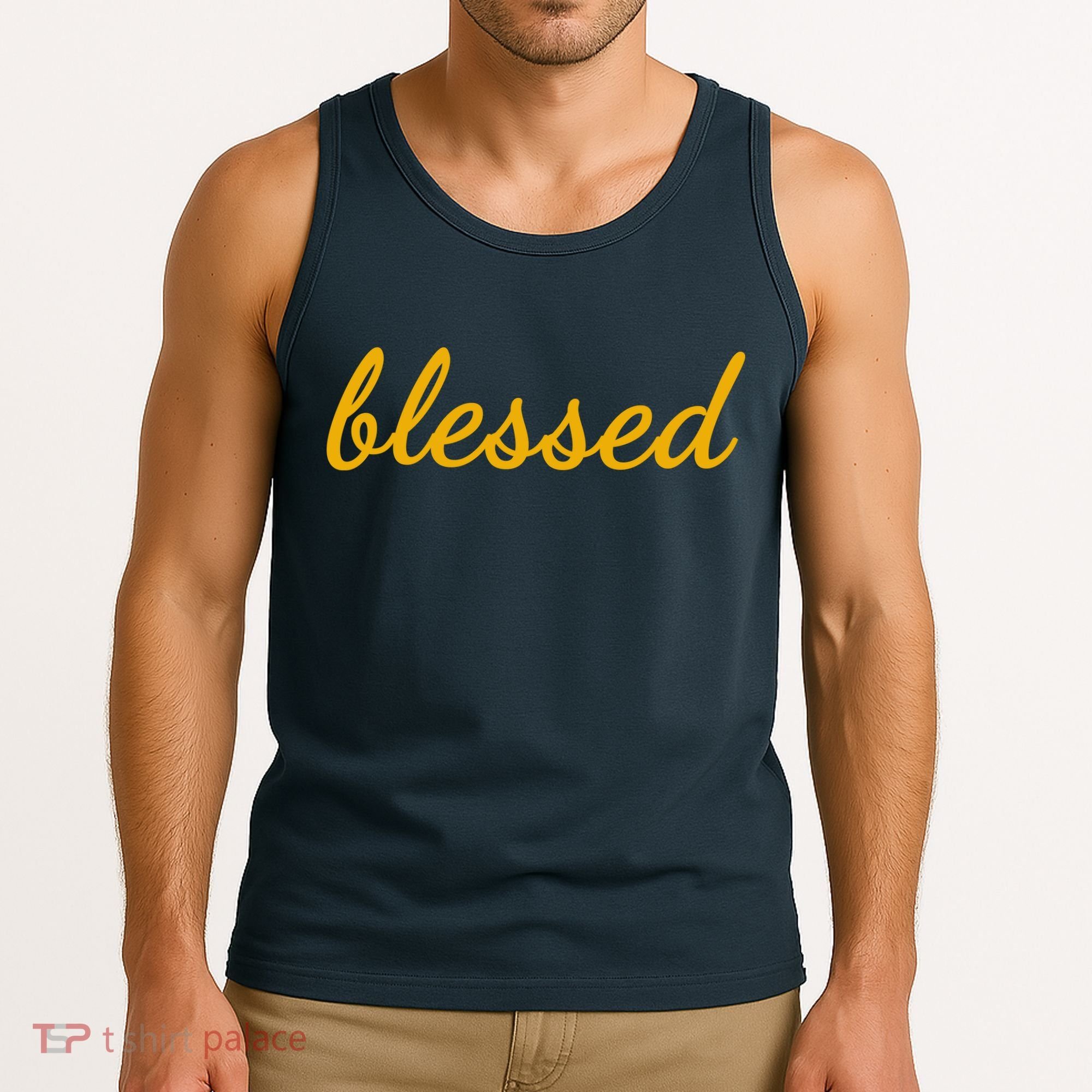 Blessed Yellow Christian Tank Top