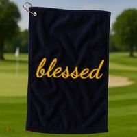 Blessed Yellow Christian Golf Towel thumb 1