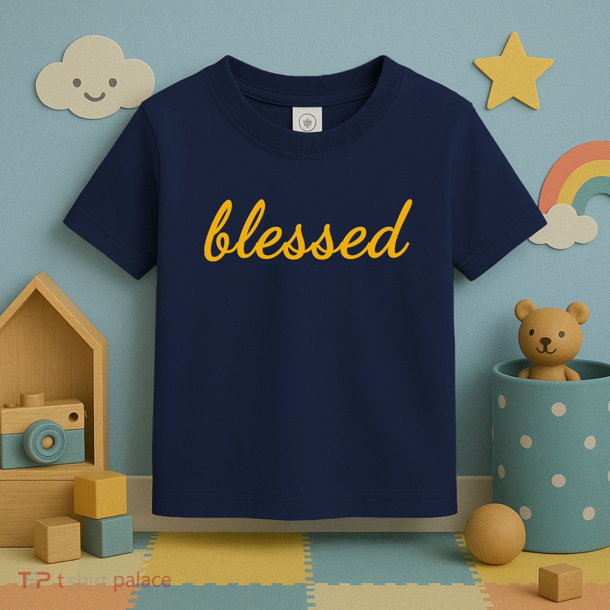 Blessed Yellow Christian Toddler T-Shirt