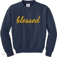 Blessed Yellow Christian Kids Sweatshirt thumb 0