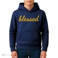 Blessed Yellow Christian Kids Hoodie thumb 4